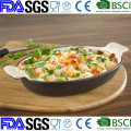 Customized Color Enamel Oval Cast Iron Baking Dish Gratin